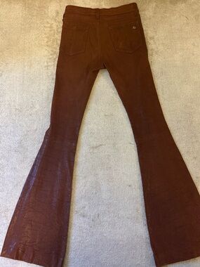 rag & bone Brown Boot Cut 100 percent lamb leather Flare Pants